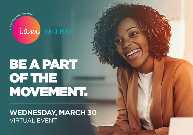 Professional woman chatting. Be a part of the movement. Wednesday, March 30, VIRTUAL EVENT