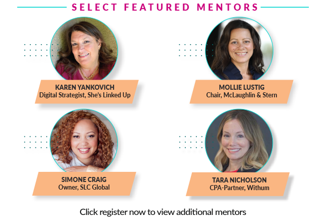 4 mentors with photos and titles